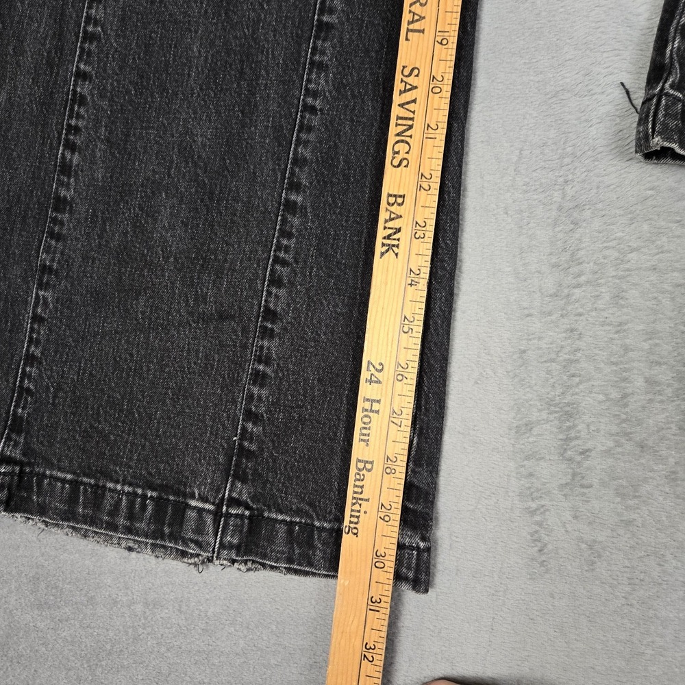 Anthropologie Pilcro The Skipper Jeans Women 29 Black High Rise Wide Leg Stretch - Picture 10 of 12